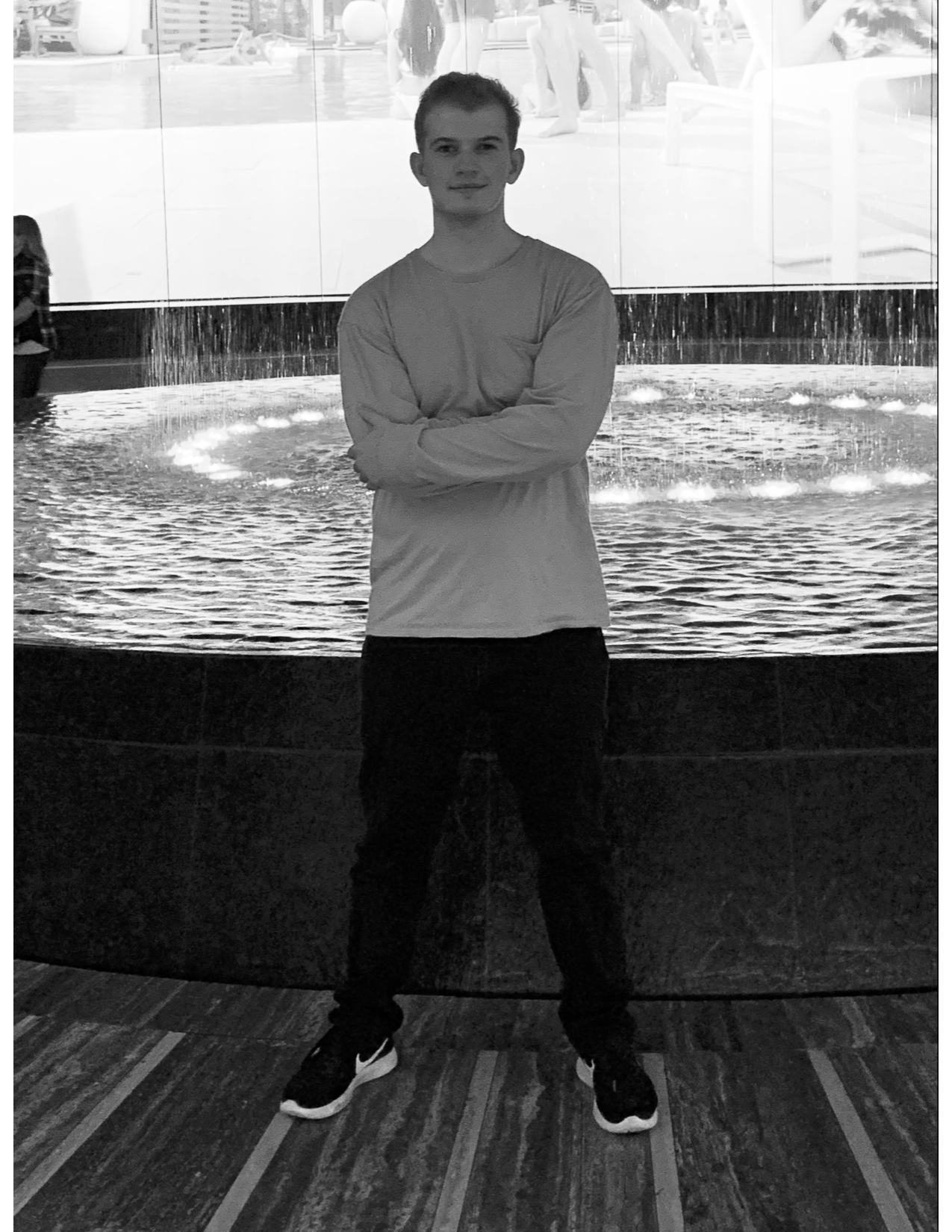 Black and white picture of myself